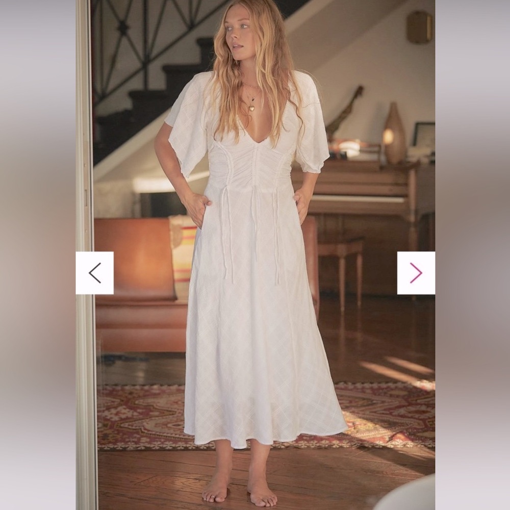 Free People MIDI Dress White